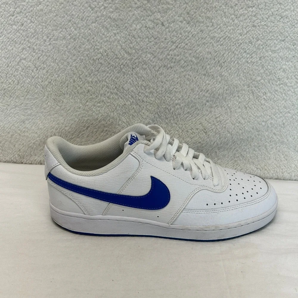 Nike Court Vision Low Mens Shoes White Game Royal Blue Sneaker Size 10.5